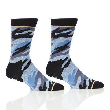 Men's Crew, Camo Blue